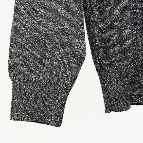 AMI AW/16 Runway Tinsel Tone Black and Silver Metallic Crewneck Sweater - Picture 7 of 10